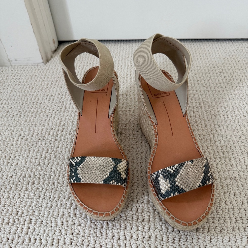 Snake print espadrilles